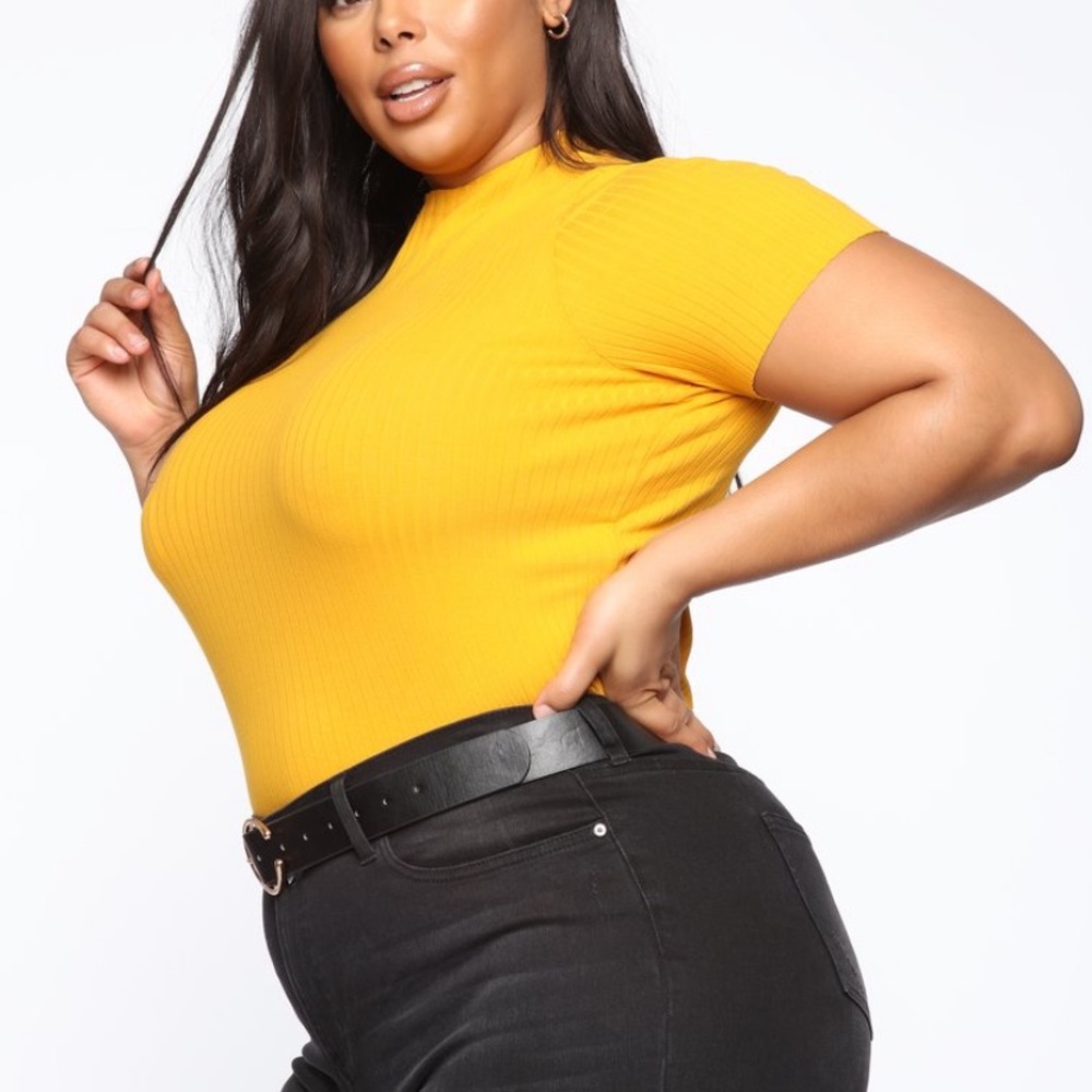 Fashion Nova Yellow “Push It Along Top - Mustard”